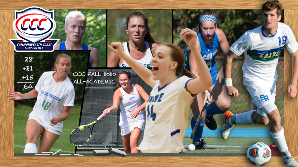 Seahawks on the Fall Academic All-Conference Team representing seven sports (clockwise starting top left) - Aiden Lynch (cross country), Sydney DeCesare (cross country), Taylor Bulis (field hockey), Casey Kelly (soccer), Andee Bender (volleyball), Makenzie Sadler (tennis), Molly Breslin (soccer).
