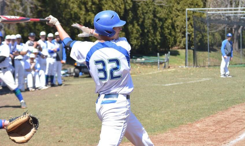 David Neil ripped three hits in a 4-3 victory for Salve Regina baseball over Mass. Maritime in an ECAC semifinal. (Photo by Brooke Scoca)