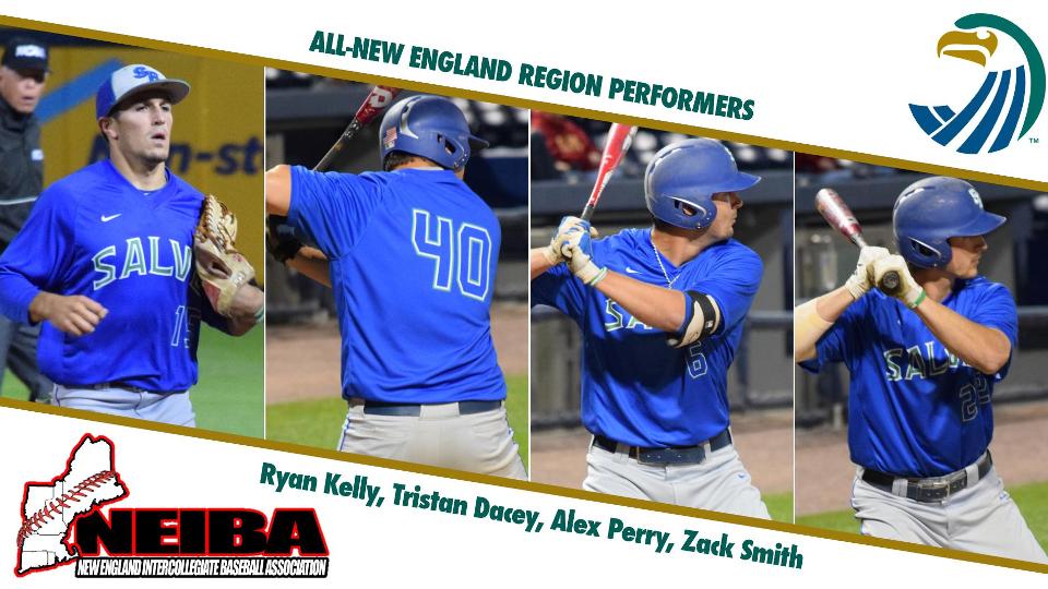 Salve Regina and Suffolk baseball produce the most All-New England players for 2016 NEIBA. (Photos by Ed Habershaw)