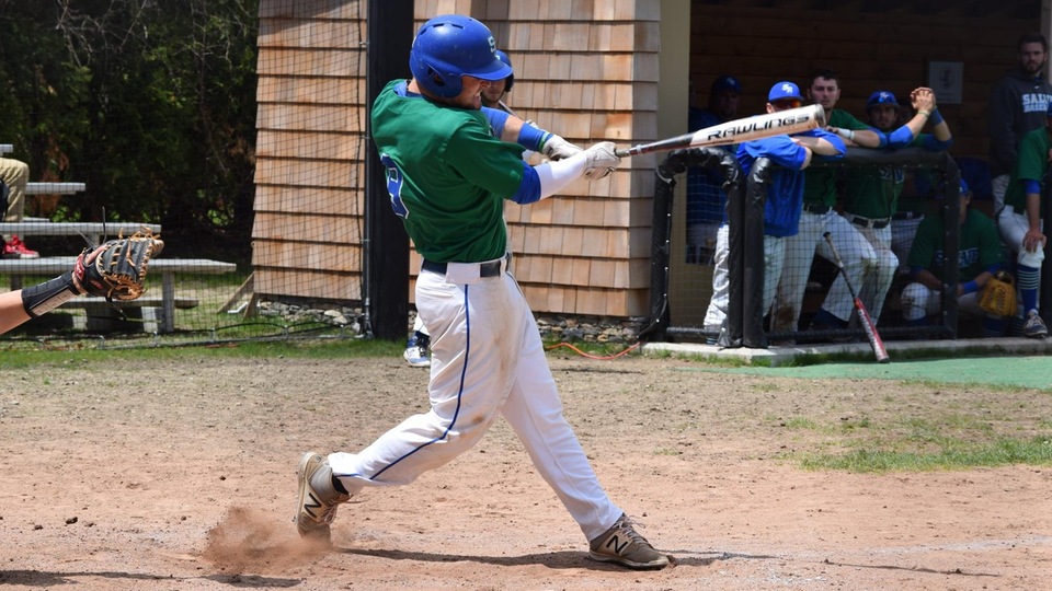 Hunter Sleeper had four hits, scored three times, and drove in three runs in two games against the Bison on Monday. (Photo by Jordin Bonacorsi)