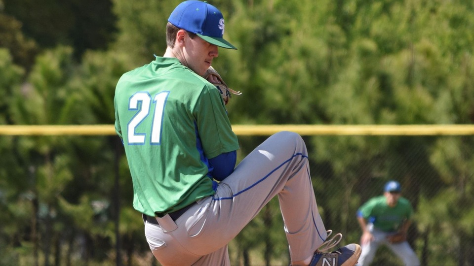 Patrick Maybach improved to 4-1 on the season and helped Salve Regina clinch its fourth consecutive trip to a conference championship series. (Photo by Ed Habershaw)