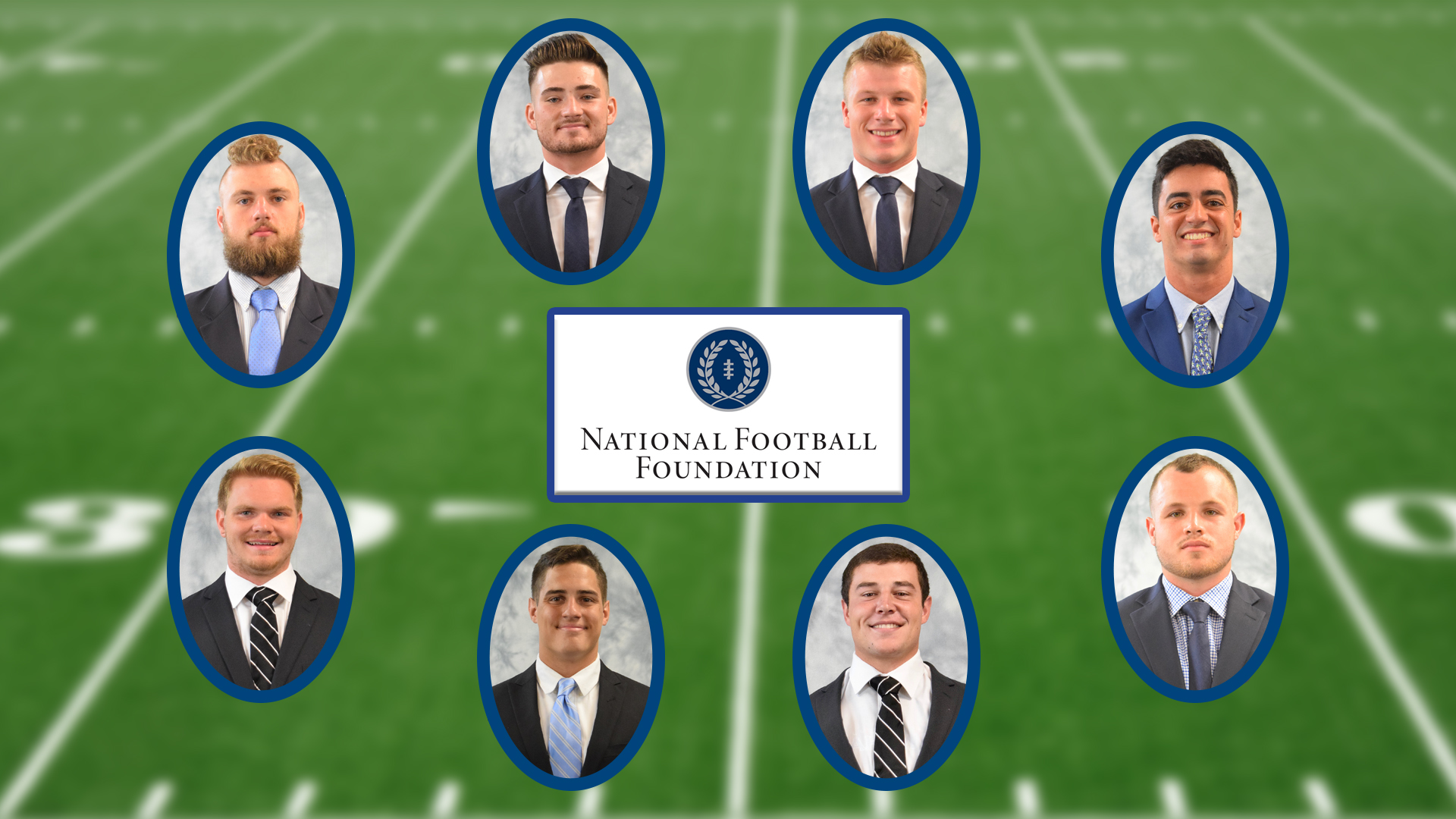 eight members of the Salve Regina football team were named to the National Football Foundation Honor Society.