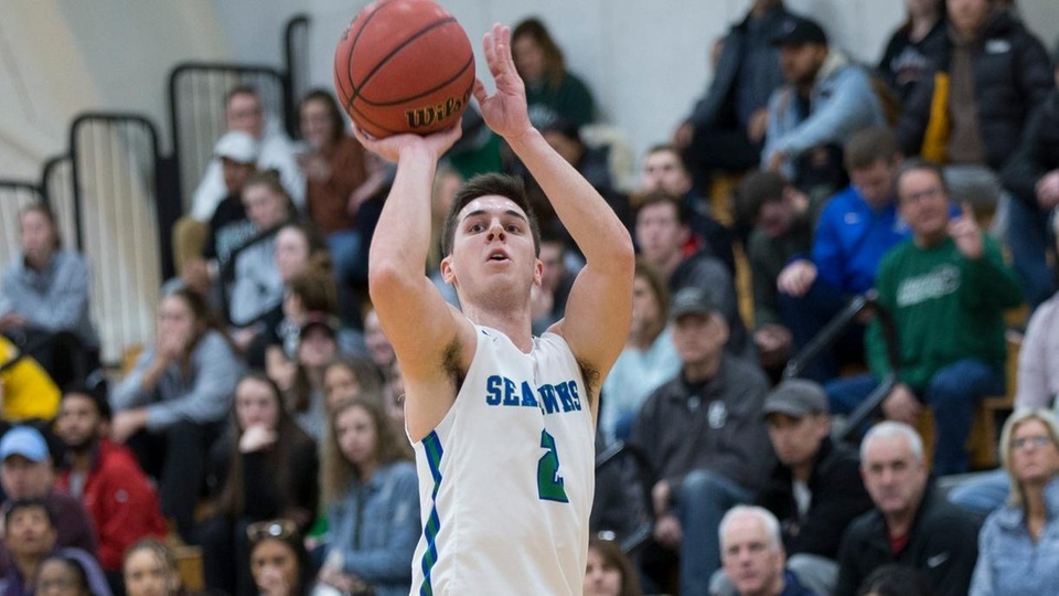 Mike Palmieri scored 12 points off the bench including back-to-back baskets in the second half for the first Seahawk lead. (Photo by Rob McGuinness)