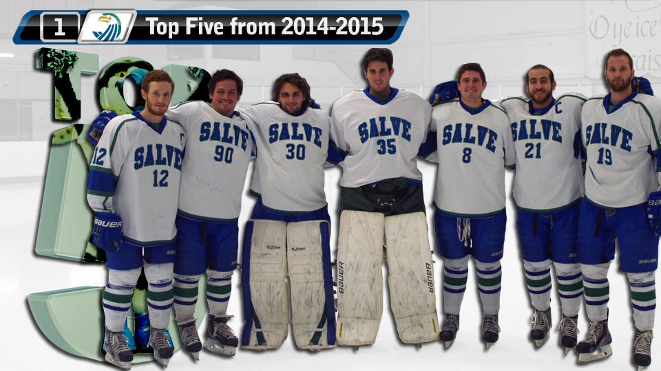 Top Five Flashback: Men's Ice Hockey #1 - Salve Regina seniors reach second conference title game in three years (March 7, 2015).