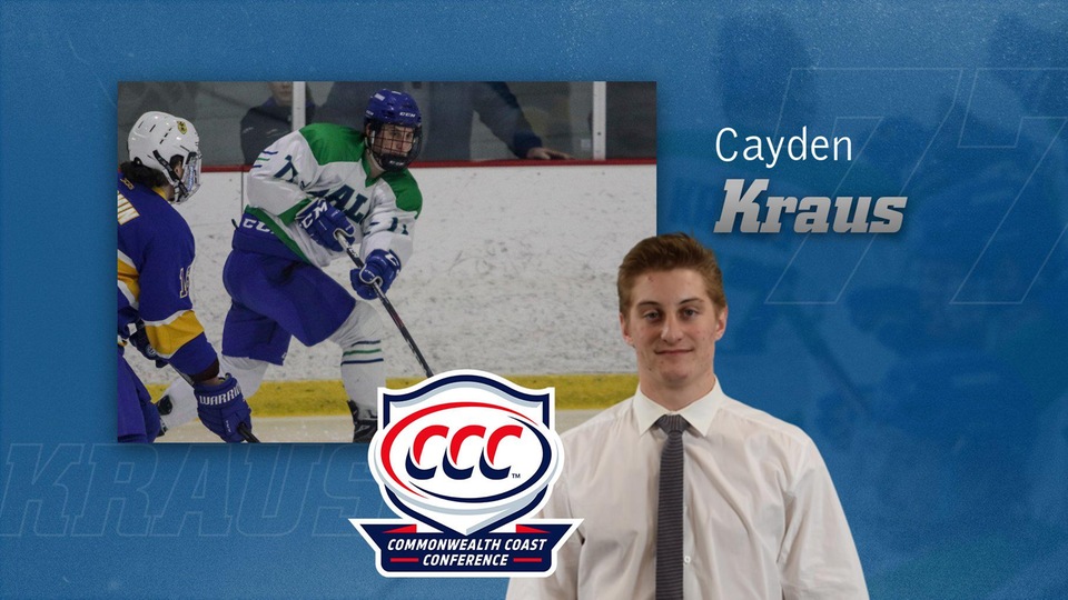 Cayden Kraus recorded three points on a 2-0 weekend for the Seahawks to earn CCC Rookie of the Week.