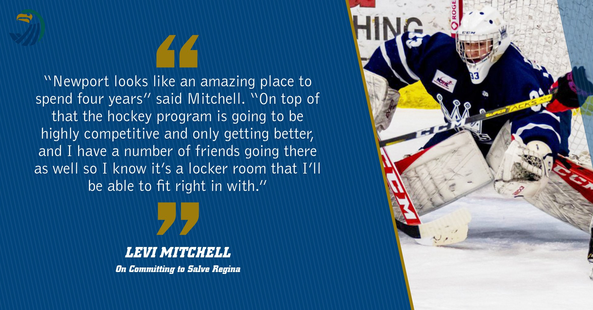 Levi Mitchell has committed to Salve Regina for the 2020-21 season after two years in the MJHL.