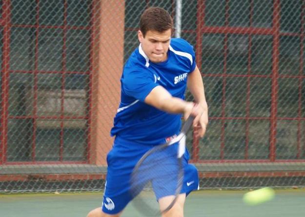 Matt Gingras picked up his first collegiate singles victory at Curry College on Saturday.
