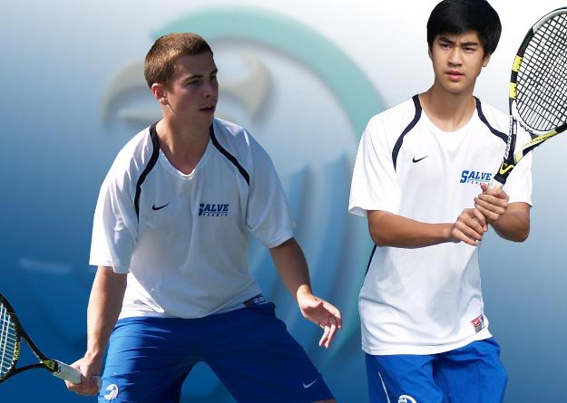 Colin Gunning and Khoa Nguyen will serve as captains for the 2013-14 Salve Regina men's tennis team.