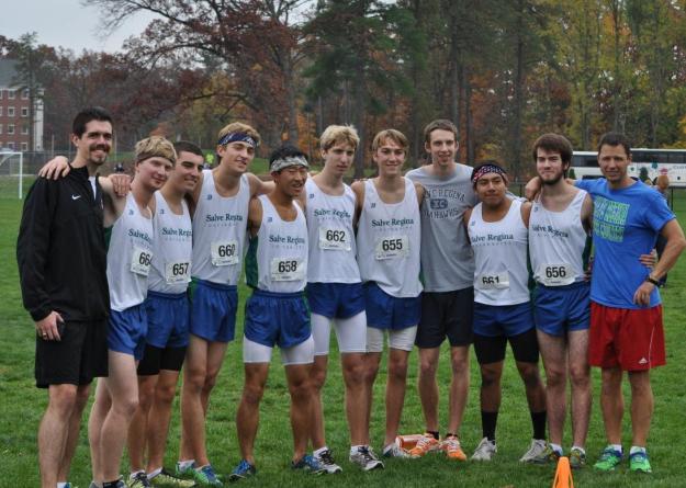 Sean Hughes, third from left, led the Seahawks with a fifth-place finish at the CCC Championships and earned all-conference.