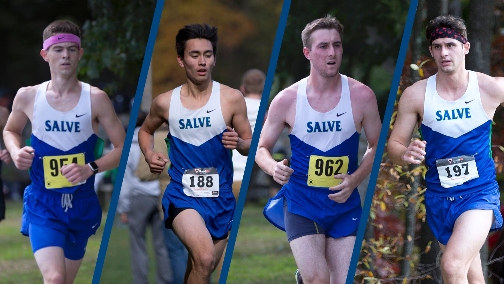 Scott Brewer, Dan Donnelly, David Napierkowski, and Andrew Sardelli lead the Seahawk men's cross country team in 2017.