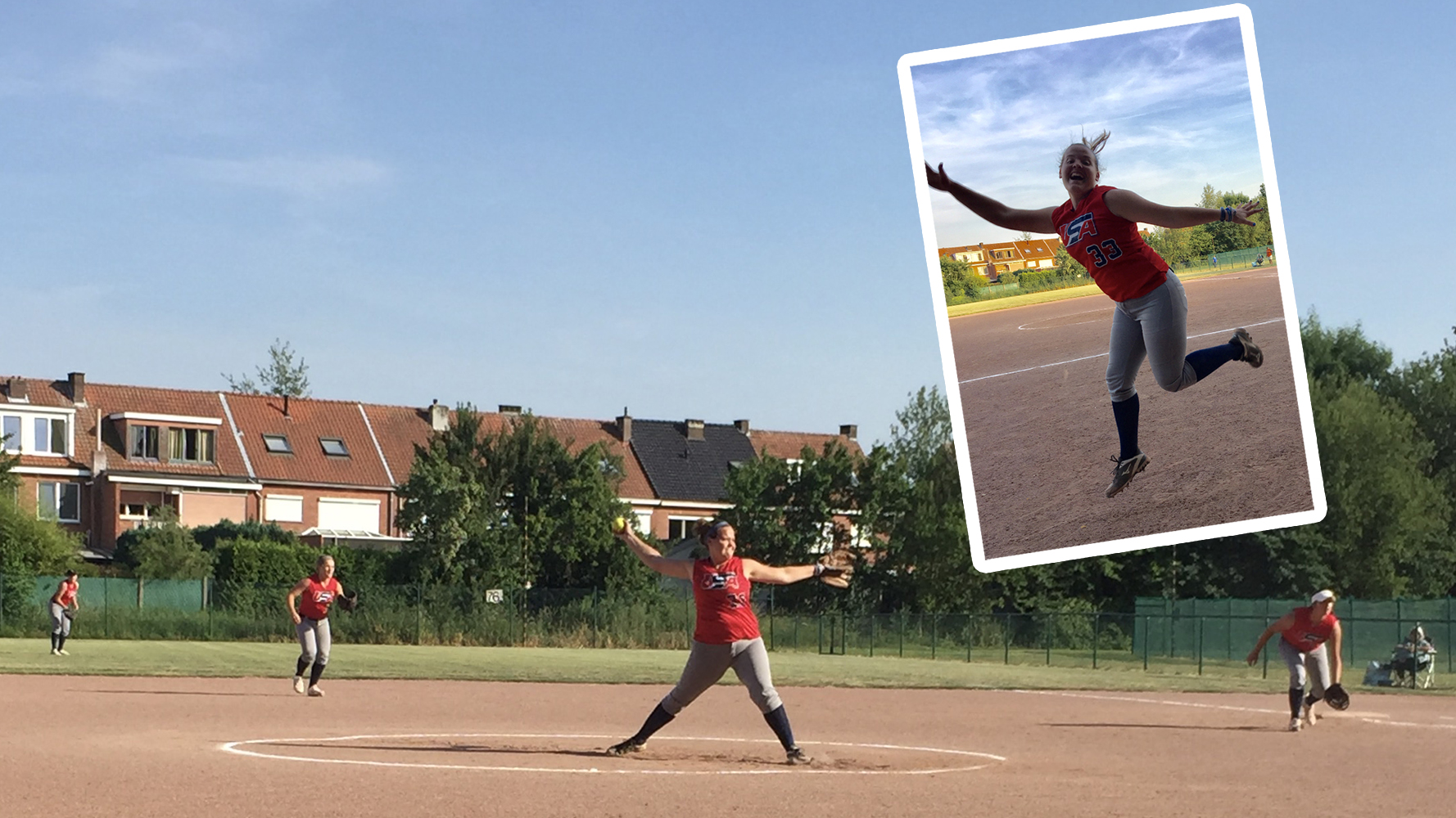 Kelsey Boarman enjoyed a 10-day, three-city European softball tour with American International Sports Teams (AIST) shortly after graduating from Salve Regina.