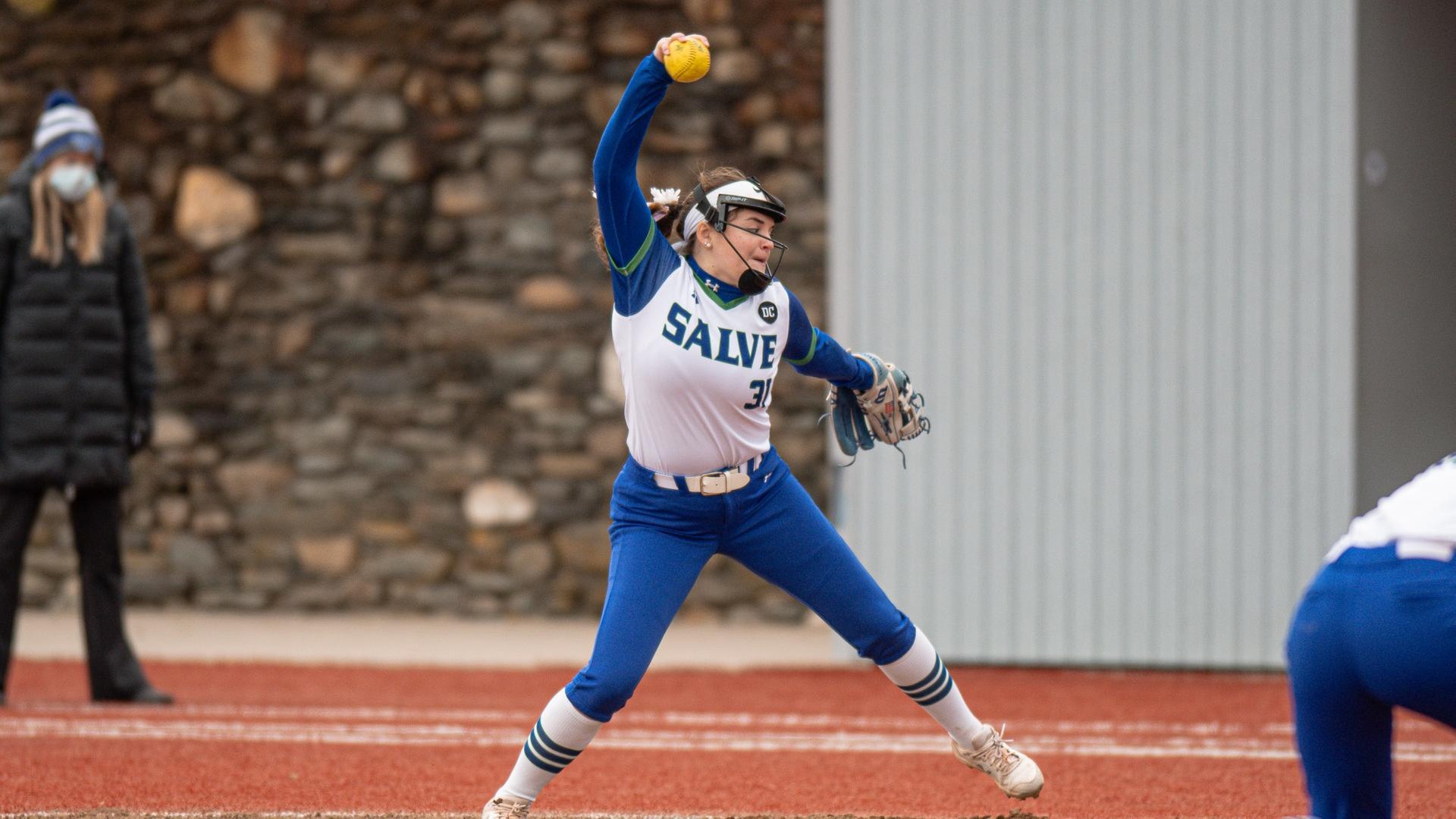 Alex Kelly (#31) threw her second shutout in six days as the Seahawks swept the Mariners at Toppa Field on Wednesday. (Photo by Connor Sheehan '27)