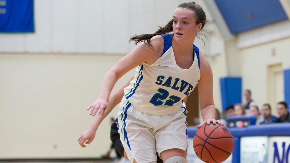 Kerri Beland became the 14th Seahawk to score 1,000 career points with her second quarter basket; she finished with nine points in the game. (Photo by Rob McGuinness)