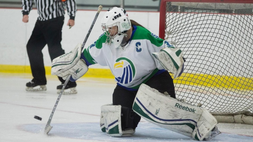 Jennifer O'Connell made 36 saves in her final game as a Seahawks. She finishes her career having made more appearances in net than any other Seahawks goaltender in program history.