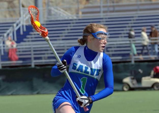 Grace Kelly scored a pair of goals in the season opener for Salve Regina.
