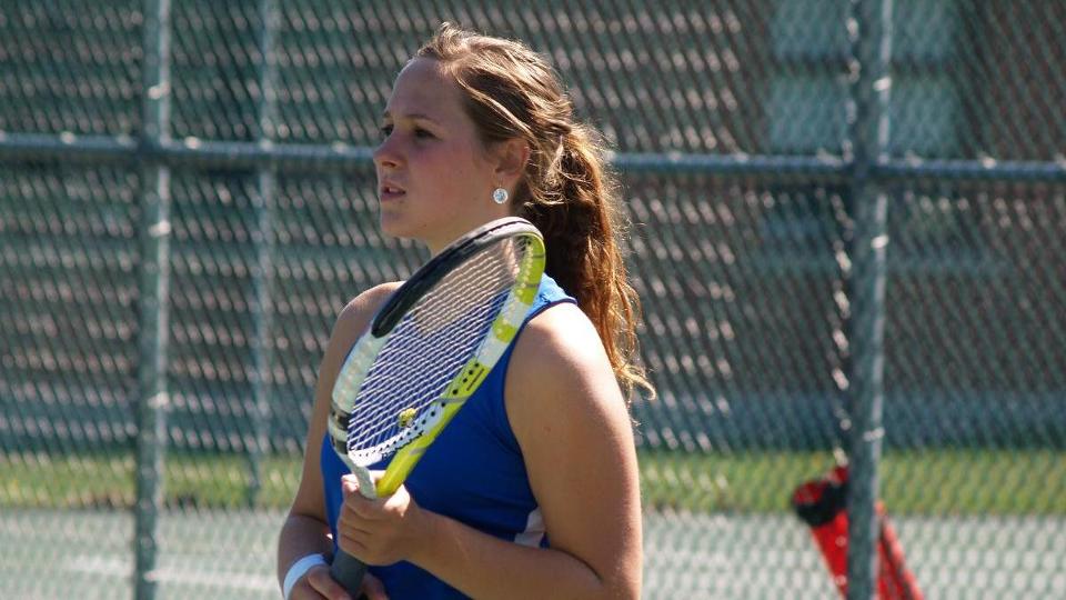 Julie Grant won her match (6-1,6-1) at sixth singles.