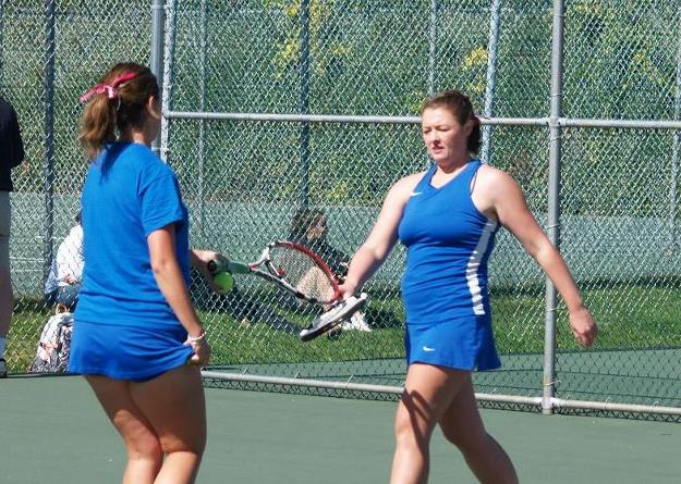 Elizabeth DiFilippo and Meg Olson played together for the 44th time in their four-year career at Salve Regina and secured a doubles point with an 8-6 victory against Gordon.