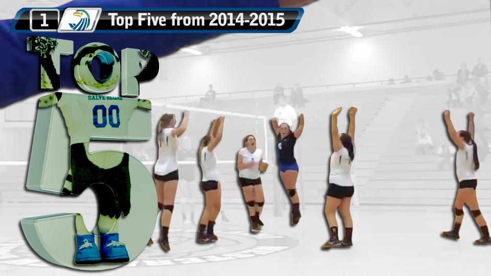 Top Five Flashback: Women's Volleyball #1 - Six seniors on court for championship point (November 15, 2014).