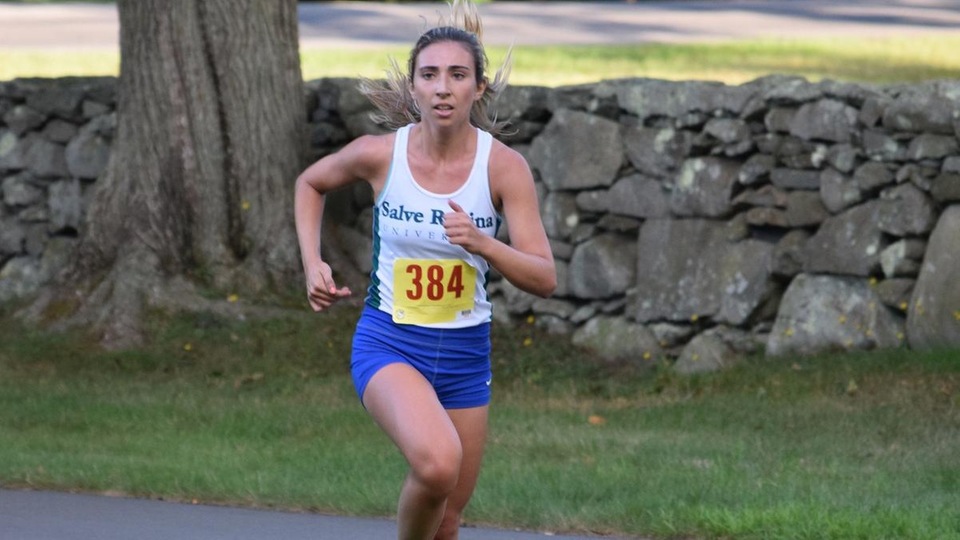 Alex Demeo paced the Seahawks in a season-opening race at Colt State Park. (Photo by Ed Habershaw)