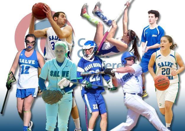 38 Seahawk athletes from eight winter/spring sports are represented on the 2013 CCC Fall All-Academic Team; the individuals in this composite photo own the highest grade point average on their respective teams (l-r) - Abigail Tepper (women's lacrosse), Joshua Hohlfelder (men's basketball), Dominique Burnham (softball), Paul D'Anneo (men's lacrosse shared with Michael Bell), Victoria Luerssen (women's track and field), Nicholas Dell'Anno (baseball), Monaf Awwa (men's tennis), Laura Anne Dinan (women's basketball).