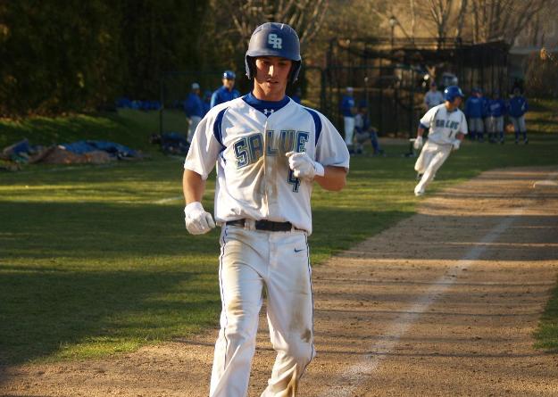 Sophomore outfielder Ryan Sweenor enjoyed a 4-for-4 day at the plate with a walk, drove in four runs, and scored one as Salve Regina defeated Wheaton, 11-2. (Photo by Andrew Pezzelli)