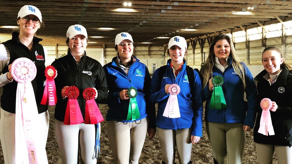 Salve Regina equestrian members competed at the Harris Equestrian Center in Tiverton, R.I.