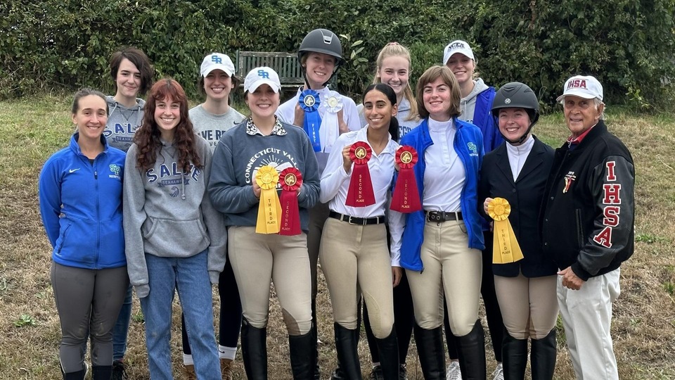 Seahawk equestrian riders took home several ribbons at the first show of the season. (Photos courtesy of Kenna Rooney '21)