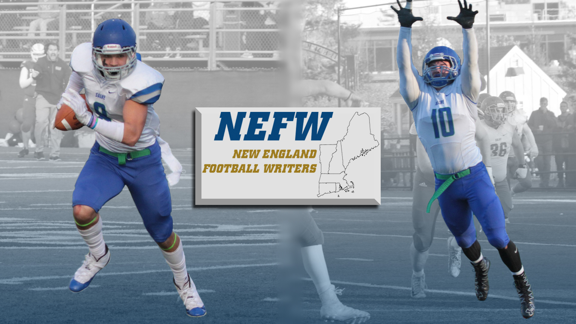 John Salute and Matt Sylvia were named Division III All-Stars by the New England Football Writers (NEFW)