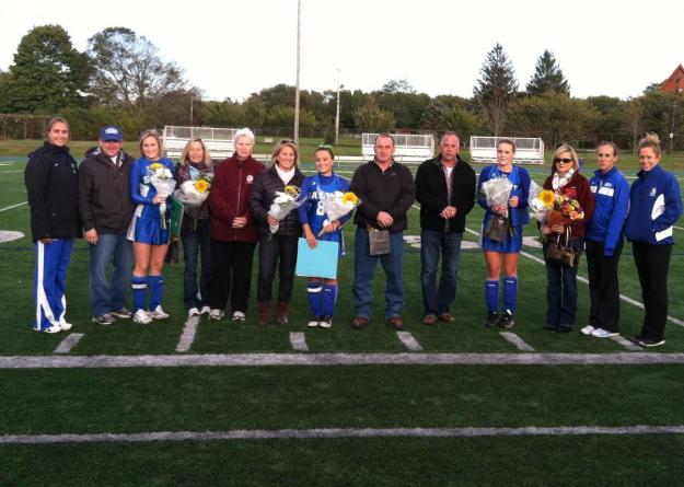 The Seahawks recognized Burke, Bohnenberger, and St. Laurent as part of Senior Night
