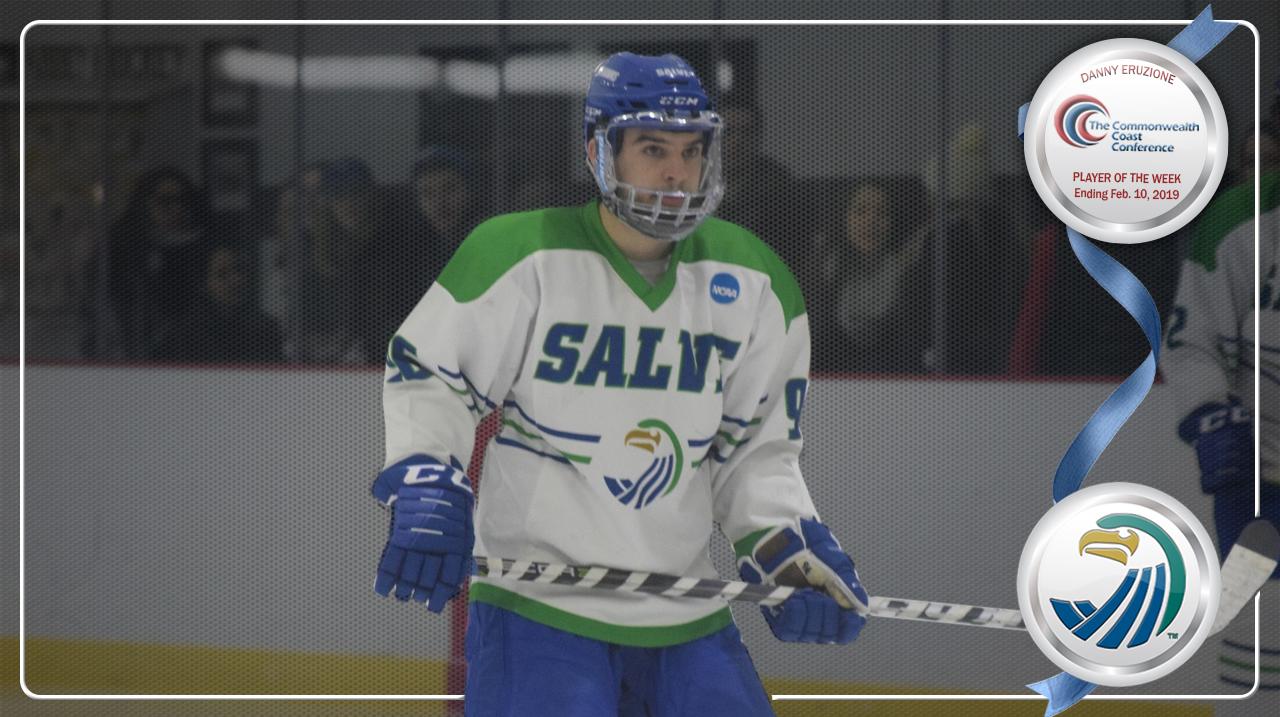 Danny Eruzione notched eight points during a 2-0 weekend for the Seahawks to earn CCC Player of the Week.