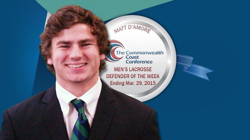 Matt D'Amore helped lead the Seahawks to a pair of Commonwealth Coast Conference (CCC) victories, one on the road and one at home.