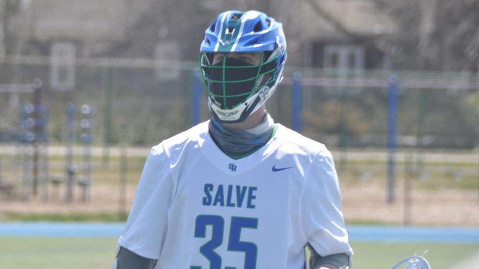 Ethan Robson scored five times to help lead Salve Regina to a comeback victory (Photo by Andrew Pezzelli).