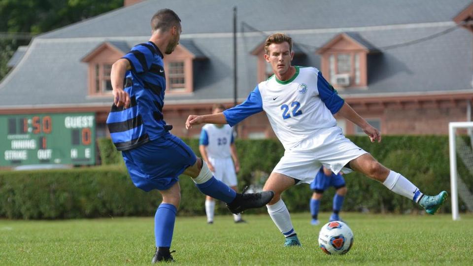 Matthew O'Donnell (#22) assisted on two Salve Regina goals on Saturday. (Photo by Brooke Scoca '18)