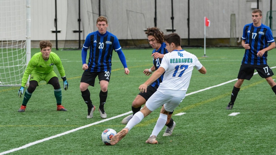 Michael Manousos (#17) scored his second goal of 2023 in the 75th minute to secure a tie for the Seahawks. (Photo by George Corrigan '22)