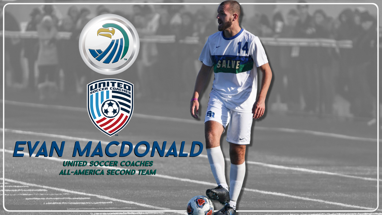 Evan MacDonald receives All-America recognition from the United Soccer Coaches.