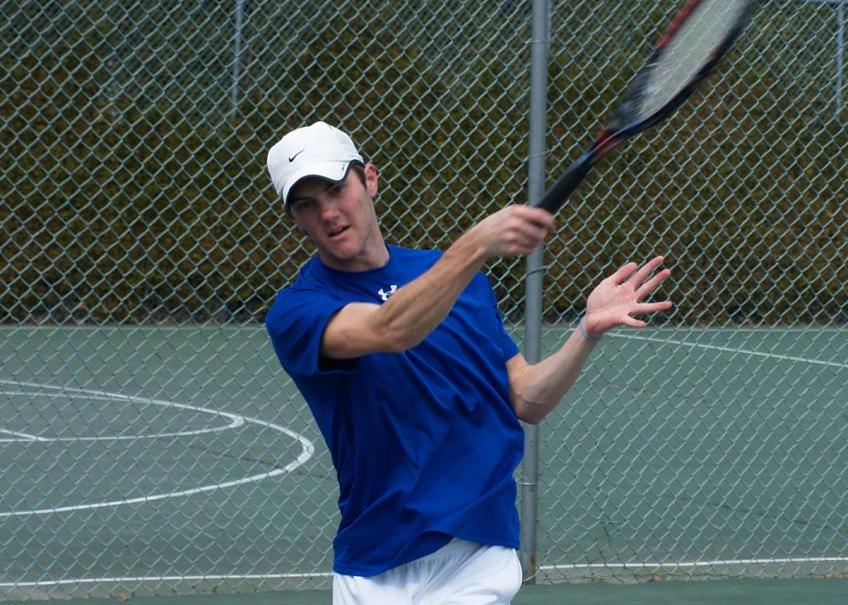 Chad Strong scored a 6-0, 6-2 win at No. 1 singles over Gary Gaudio
