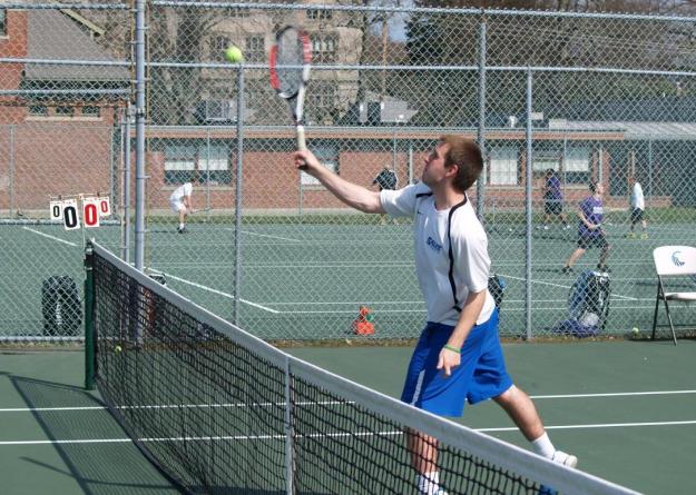Salve Regina dominated net play in its three doubles matches but only had one win to show for it; the Seahawks rallied for four singles wins to clinch their first team victory of 2012-13.