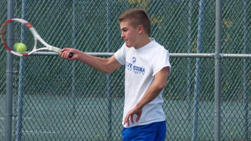 Will Masse produced his team-leading seventh singles victory of the season on Tuesday. (Photo by Ed Habershaw)