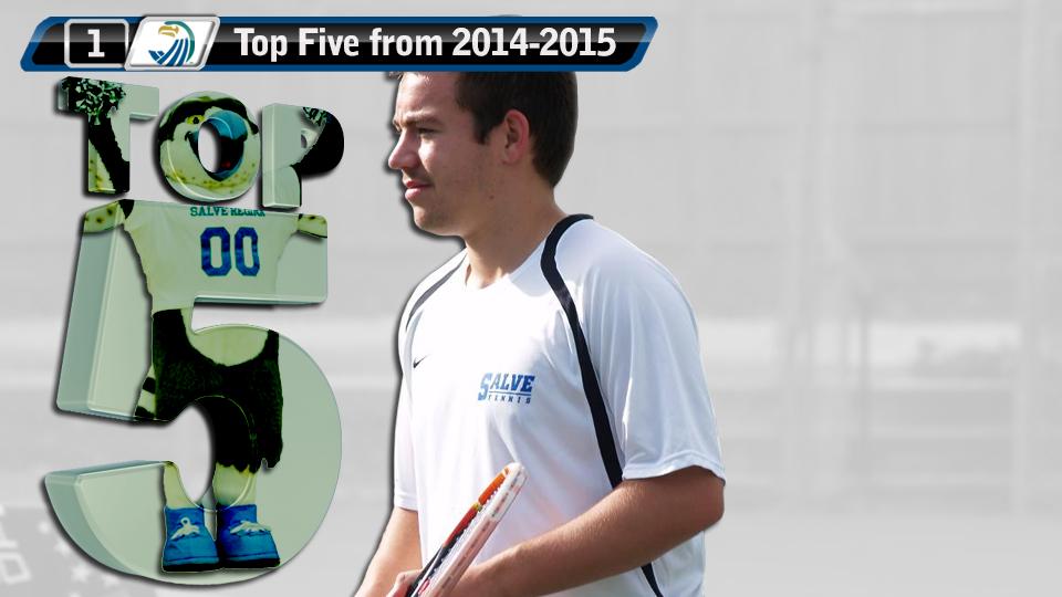 Top Five Flashback: Men's Tennis #1 - Lawlor digs out three-set win to lift Salve Regina, 5-4 (March 25, 2015).