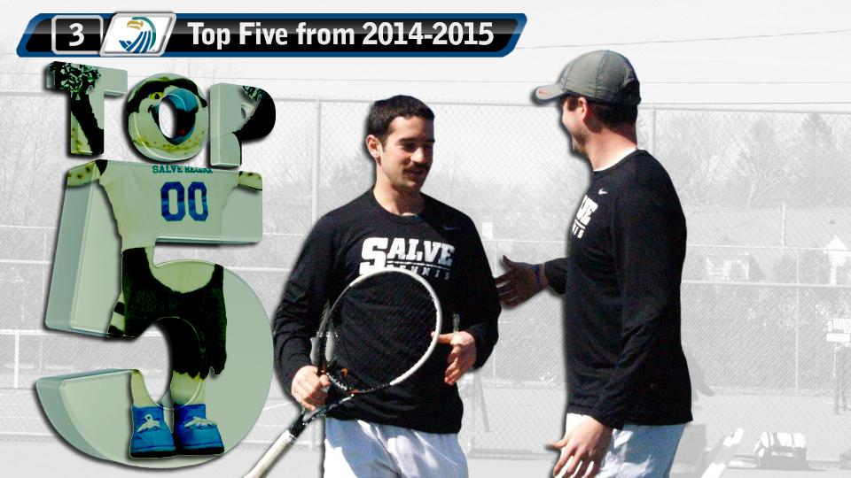 Top Five Flashback: Men's Tennis #3 - Salve Regina clips Curry, 5-4 (April 16, 2015).