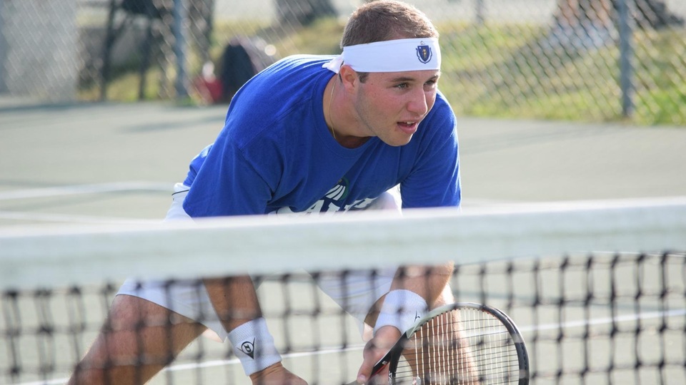 Trevor Jones had the lone singles victory for the Seahawks on Thursday; teammates D.J. Bisaillon and Kevin Brocks picked up their first doubles win of the season. (Photo by Ed Habershaw)
