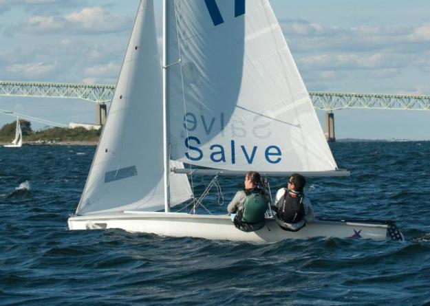 Peter Pellegrini '12 and Jenna Marquardt '15 dominated the A Division field to lead Salve Regina sailing to a first place finish at the Penobscot Bay Open in Castine, Maine.