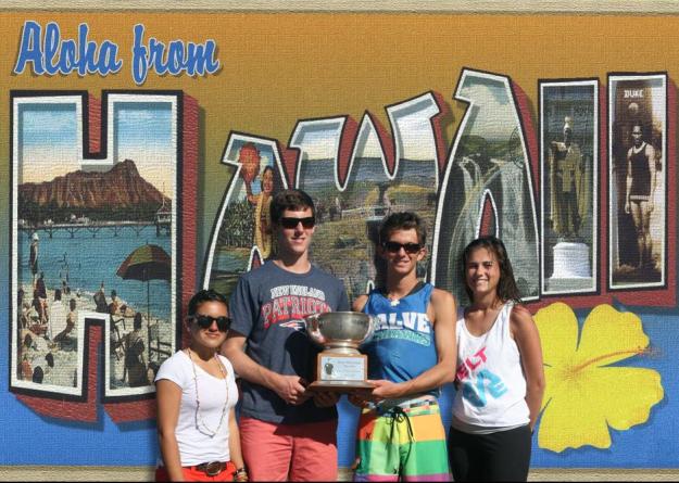 Angelina Todaro, Kyle Carney, Bob Lippincott, and Bailee Lawless competed in A Division to capture first place at the Peter Wenner Rainbow Invitational in Hawaii.