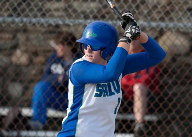 Simpson hit her first home run of the season and drove in two runs in Salve Regina's doubleheader loss to Eastern Connecticut State.
