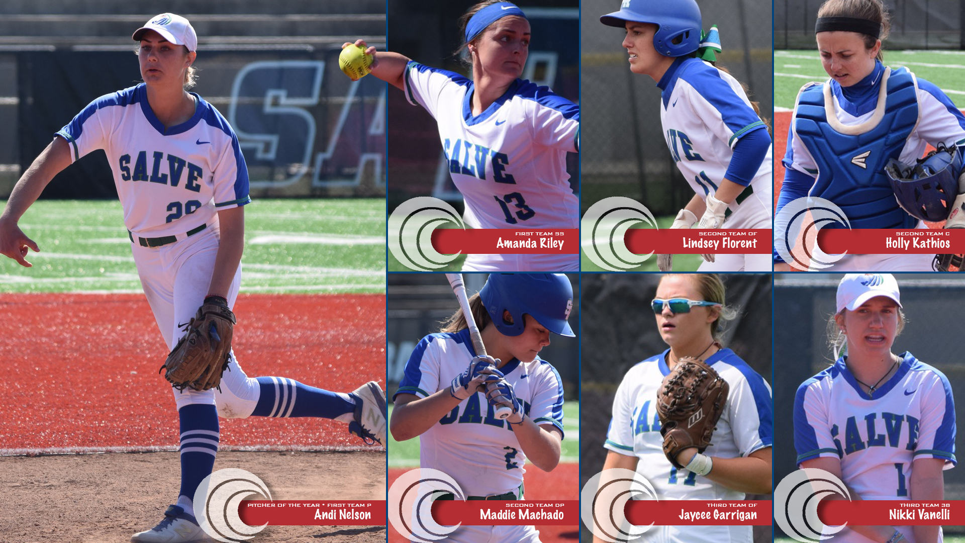 Seven Seahawks earn All-CCC honors highlighted by Pitcher of the Year Andi Nelson.