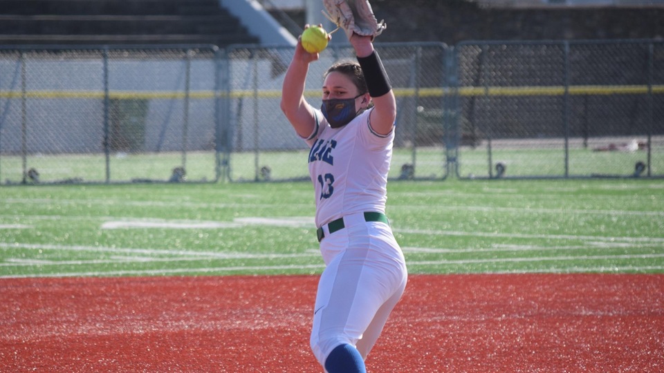 Maddy Fluke fired a five-hitter in a complete-game shutout. (Photo by Ed Habershaw)
