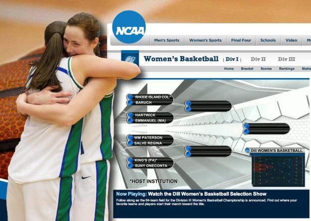 Kaitlyn Birrell and Lindsay Shorey embrace after the Seahawks earned their seventh NCAA Championships bid in the last 11 years. Salve Regina plays at King's (Pa.) College where it draws NJAC winner William Paterson in a first-round match on Friday.