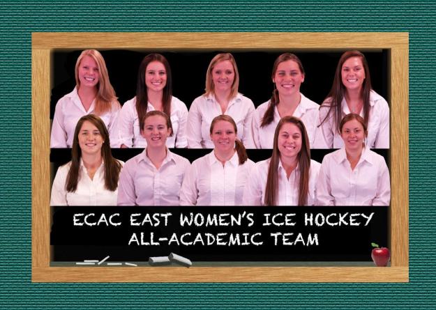 The Salve Regina women's ice hockey team placed 10 student athletes on the ECAC East All-Academic Team.