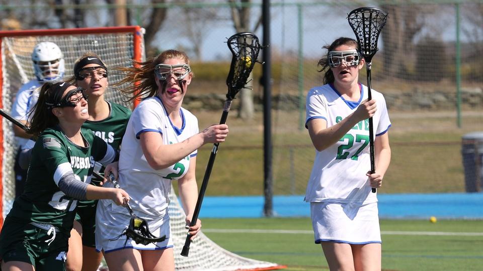 Salve Regina's season comes to a close in the CCC quarterfinals after a 24-10 loss to UNE (Photo by Skip Slysz).