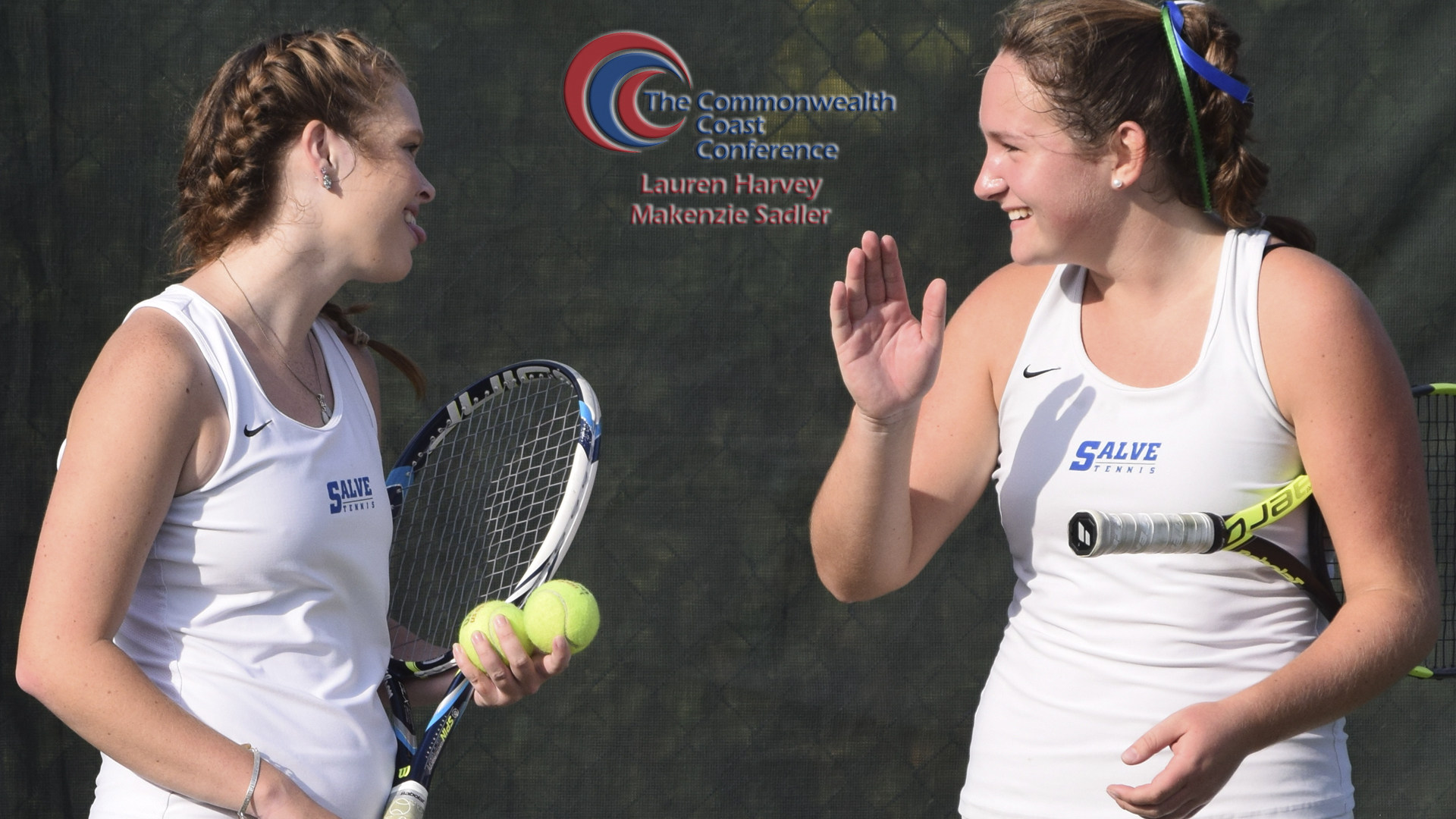 Lauren Harvey and Makenzie Sadler earn All-CCC accolades in both singles and doubles.